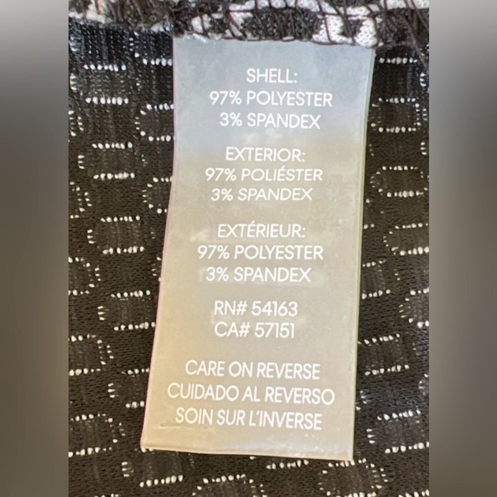 CALVIN KLEIN short sleeved sheath DRESS BLACK WHITE WAFFLE PATTERN. SIZE 4 - Picture 4 of 6